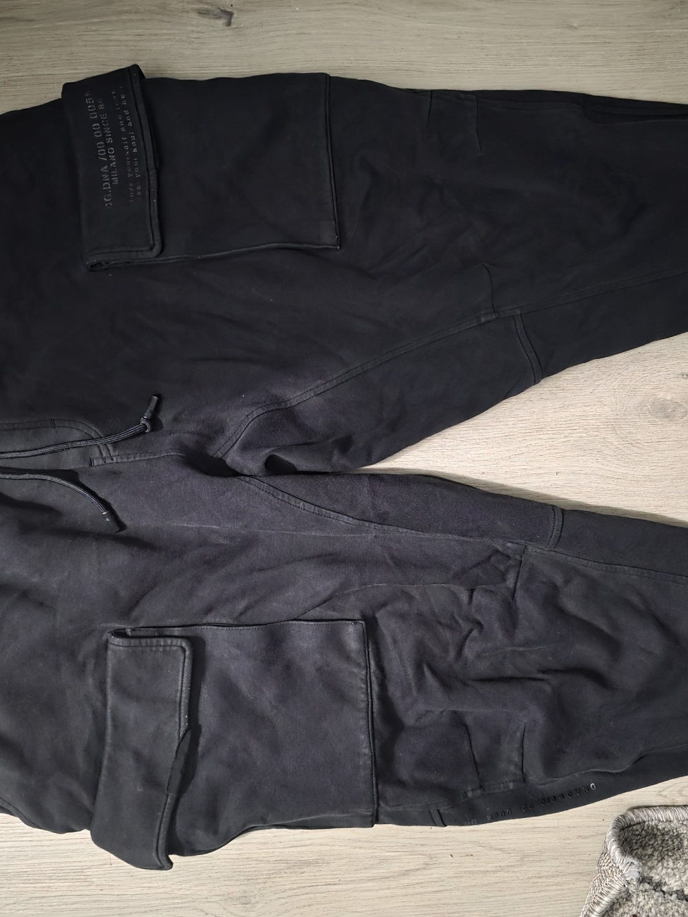 Dolce & Gabbana Black Cargo-Style Jogger Pants